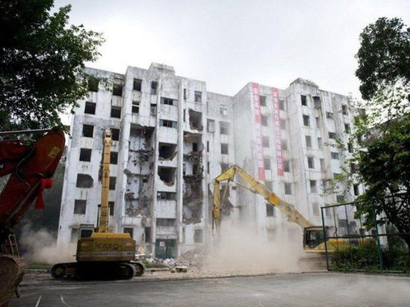 使用海沙的建筑物，墻體受損嚴(yán)重